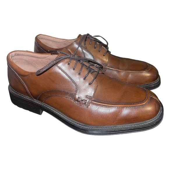 Bostonian Jesper Style 28966 Moc Split Toe Oxford Brown Dress Shoe Size 9.5 M - Picture 1 of 7